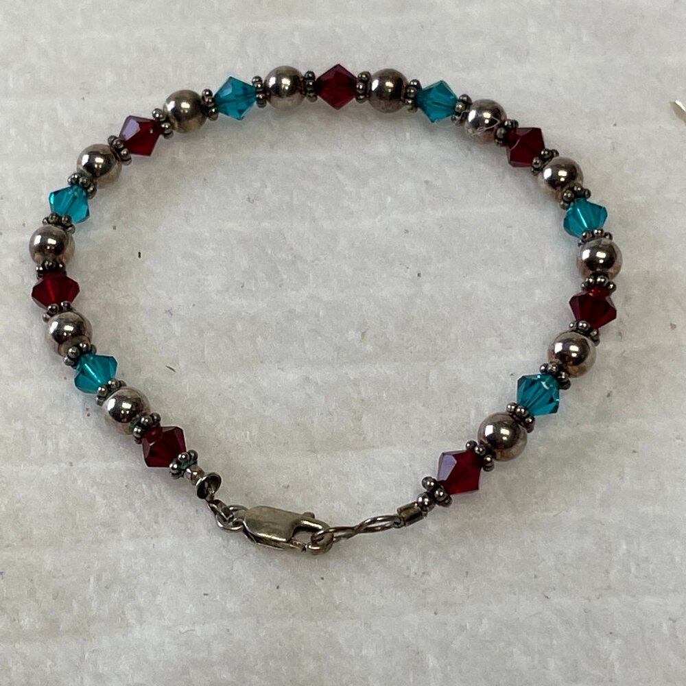 Sterling Silver Beaded Bracelet